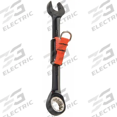 PROTO Combination Wrench: Alloy Steel, Black Chrome, 7/16 in Head Size, 6 1/2 in Overall Lg - SAE Spline Tether-Ready Ratcheting Combination Wrenches