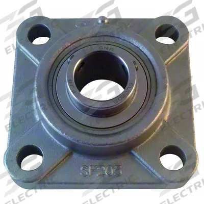 NTN 4 Bolt Flange Bearing: Radial Ball, 1 in Bore, SS, Set Screws, 3 3/4 in Lg - Food-Grade Flange-Mount Ball Bearings