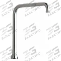 CHICAGO FAUCETS Spout: Spout, Arc, Swivel Spout, Brass, Polished Chrome, Laminar, 8 in Spout Reach (MPN HA8AJKABCP). Key specifications — Includes: Mounting Hardware; Product Type: Spout; Spout Style: Swivel; Body Material: Brass; Color/Finish: Polished Chrome; Brand: CHICAGO FAUCETS.