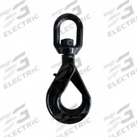 DAYTON Slip Hook: 3,500 lb Working Load Limit, 80 Hook Grade, Steel, 9/32 in Material Thick, Swivel (MPN 5WRT4). Key specifications — Color: Black; Brand: DAYTON; Visual Indicator Markings: None.