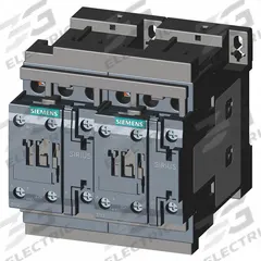 SIEMENS IEC Magnetic Contactor: Reversing, 3 Poles, 3NO Contacts, 16 A, 24V DC Coil (MPN 3RA23258XB301BB4). Key specifications — Brand: SIEMENS; Integrated Surge Suppression: No.