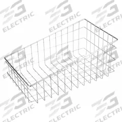 MARLIN STEEL WIRE PRODUCTS Storage Basket: Stainless Steel, Raw, Silver, 16 in Overall Wd (MPN 137-12)