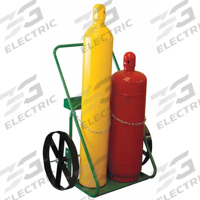 SAFTCART Cylinder Hand Truck: 400 lb, Side by Side, 2 Cylinder - Welding Cylinder Hand Trucks