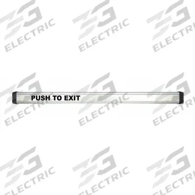 SECURITRON Panic Bar: 2 5/8 in Ht, 1 5/8 in Dp, 36 in Wd, ADA Compliant, Gray, Gray – Metal - Push-to-Exit Panic Bars