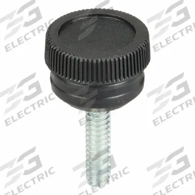 INNOVATIVE COMPONENTS Hand Knob: Knurled, Plastic w/ Steel Thread, #10-24 Thread, 0.75 in Thread Lg - Knurled Knobs with Threaded Stud