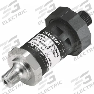 ASHCROFT Pressure Transmitter: 0 psi to 5,000 psi, 1 to 5V DC, 4-Pin M12 Connector - Pressure Transmitters with 4-Pin M12 Connector