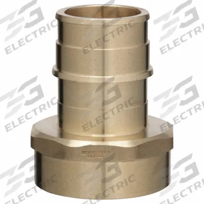ZURN Barbed Fitting Adapter: 1 5/64 in ID x 1 1/2 in Pipe Size, Barbed, Brass - Expansion Brass Barbed Tube Fittings