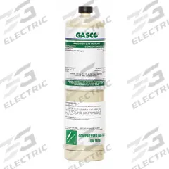 GASCO Calibration Gas: Nitrogen, Disposable, +/-5% Accuracy, CCl3F, Calibration Gas, Calibration Gas (MPN X02NI99CP1700G6). Key specifications — For Use With: All OEM Gas Detectors; Background Gas: Nitrogen; Brand: GASCO; CGA Number: CGA 600; Gas Mixture: Refrigerant R-11 225 ppm; Reusability: Disposable.