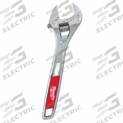 MILWAUKEE Adjustable Wrench: Alloy Steel, Chrome, 10 in Overall Lg - General Purpose Adjustable Wrenches