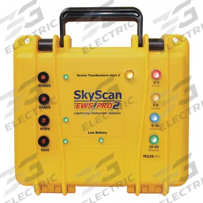 SKYSCAN Lightning Detector: AC Adapter, Carrying Handle, Rechargeable Battery - Lightning Detectors