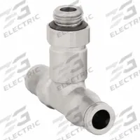 LEGRIS Push-Fit Tee Fitting: 4 mm OD x 4 mm OD Size, BSPP x Push-to-Connect x Push-to-Connect, Brass (MPN 3698 04 10). Key specifications — Brand: LEGRIS; Thread Size A: 1/8".