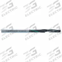 CHAINFLEX Control Cable: 20 AWG Conductor Size, 12 Conductors, PVC, Order by the Foot, Gray (MPN CF130US-05-12). Key specifications — Conductor Size: 20 AWG; Minimum Bend Radius Factor - Fixed: 5 x OD; Minimum Bend Radius Factor - Flexible: 7.5 x OD; Shielding: Unshielded; Brand: CHAINFLEX.