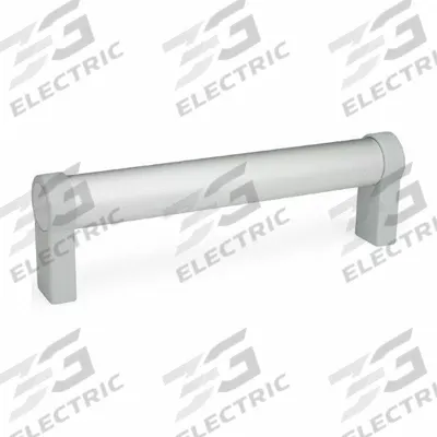 JW WINCO Pull Handle: Threaded Holes, Rear-Mount, 16 in Mounting Hole Center to Center - Load-Rated Straight-Leg Tubular Pull Handles