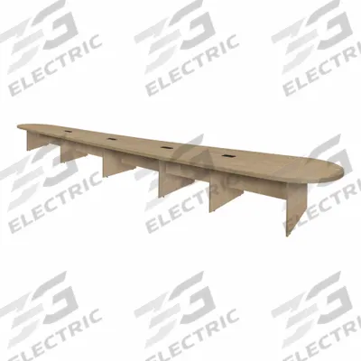 REGENCY Conference Table: Oval, Laminate/Melamine, Noble Oak, 288 in Overall Lg - Oval Conference Tables