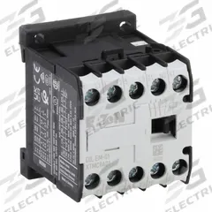 EATON Miniature IEC Magnetic Contactor: Non-Reversing, 3 Poles, 3NO Contacts, 9 A, 24V AC Coil (MPN XTMC9A01T). Key specifications — attr945107: EATON; attr972381: Yes.