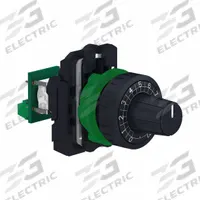 SCHNEIDER ELECTRIC Potentiometer: 22 mm Panel Mounting Size, 4,700 ohm Max Resist Rating, Series XB5 (MPN XB5AD912R4K7). Key specifications — Manufacturer Part Number: XB5AD912R4K7; Series: XB5; Brand: SCHNEIDER; Knob Style: Standard; Bezel Style: Non-Metallic (Black).