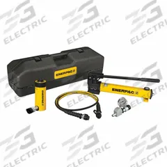 ENERPAC Hydraulic Cylinder and Hand Pump Set: 16 ton Cylinder Nominal Capacity, RC154, P392 (MPN SCR154TB). Key specifications — attr96685: GA45GC; attr98870: ENERPAC; attr96682: 4 in; attr96683: RC154; attr96684: P392; attr1160276: Hydraulic Cylinder and Hand Pump Set.