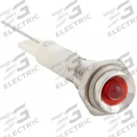APPROVED VENDOR Protruding Panel Light: 6 mm Panel Mounting Hole Dia, LED, Red, Protruding Head, M06 (MPN 24M026). Key specifications — Brand: APPROVED VENDOR; Electrical Connection: Lead for Soldering.