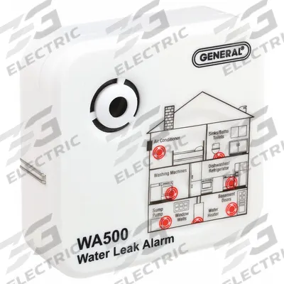 GENERAL Water Detection System: Battery-Powered, 80 dB, Water Detector and Alarm - Battery-Powered Water Detectors