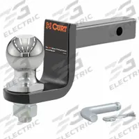 CURT Towing Ball Mount: II, 1 in Compatible Ball Shank Dia, 2 in Ball Dia, Ball Mount Ball Mount (MPN 45148). Key specifications — Material: Steel; Ball Mount Style: Ball Mount; Vehicle Class: II; Brand: CURT; Features: Limited Lifetime Warranty (1 yr Finish, 1 yr Parts); Finish: Powder Coated; Includes: Loaded Ball Mount #45521; Mount w/ Hitch Ball Style: Non-Adjustable.
