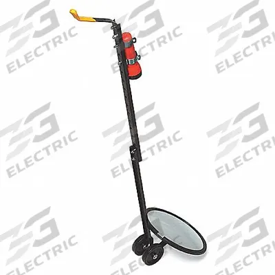 SEE ALL INDUSTRIES Inspection Mirror: 18 in Dia Mirror Size, Mirr. Mat. Glass - Rolling Inspection Mirrors