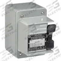 SQUARE D Manual Motor Starter: Non-Reversing, 1 Poles, 16 A, Thermal Protection, Toggle Switch (MPN 2510FW1). Key specifications — Brand: SQUARE D; Thermal Units Required: 1 (Not Included).