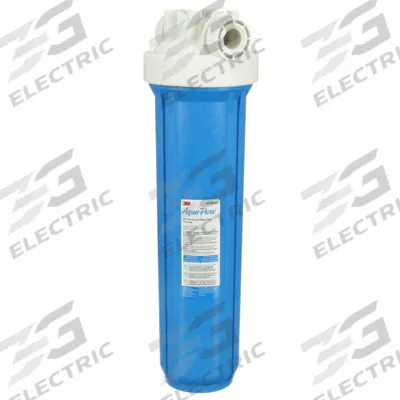 3M AQUA-PURE Water Filter Housing: 1 in, NPT, 24 1/2 in Overall Ht, 7 1/4 in Overall Dia - 3M Water Filter Cartridge Housings