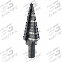 MILWAUKEE Step Drill Bit: 3/16" to 7/8", Black Oxide HSS, 3-Flats Shank (MPN 48-89-9204). Key specifications — attr1234936: Not Impact Rated.