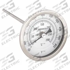 APPROVED VENDOR Dial Thermometer: 50°F to 550°F /10°C to 290°C, 6 in Stem Lg, 3 in Dial Dia (MPN 1NFZ1). Key specifications — Accuracy: ±1.5 % Below 150 °F; Brand: APPROVED VENDOR.