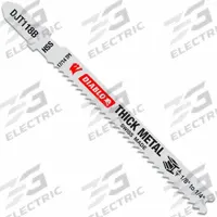 DIABLO Jigsaw Blade: 17/14, 3 5/8 in Blade Lg, High Speed Steel, T Shank, Metal, 5 Pieces, 5 PK (MPN DJT118B5). Key specifications — attr1097716: Thick Metal; attr1097715: High Speed Steel; attr1097719: 17/14; attr1097728: DIABLO.