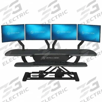 VERSADESK Electric Sit-Stand Desk: Electronic, Black, Compressed Wood - Electronic Standing Desk Converters