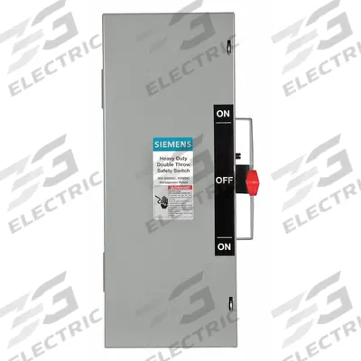 Siemens Safety Switch: Non-Fusible, 30 A, Three Phase, 600V AC, Galvanized Steel - Non-Fusible Safety Switches