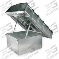 Roof Vent Hood: 2,520 cfm @ 0.100 in SP, Steel, Galvanized, 44 in Hood Lg, 48 in Hood Wd, Roof Curb (MPN 3FKE1). Key specifications — Brand: DAYTON; Product Type: Hinged Hood; Compatible Curb Grainger Part Number: 2ZV83; Compatible Damper Grainger Part Number: 3HHL6; Type of Cap/Hood: Roof Vent Hood; Material of Cap/Hood: Galvanized Steel.