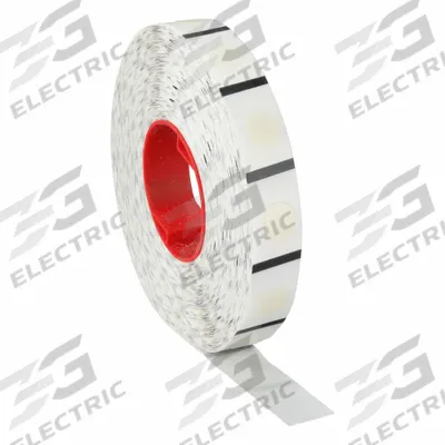 GLUE DOTS Film Tape Dots: Permanent, Disc, 1/2 in Pre-Cut Dia, 15.63 mil Thick, Rubber - Double-Sided Film Tape Discs