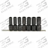 PROTO Impact Socket Set: 1/2 in Drive Size, 7 Pieces, 13 mm to 19 mm Socket Size Range, (7) 6-Point (MPN J72147M). Key specifications — attr1204187: PROTO; attr1224350: 13 mm to 19 mm; attr1204189: (7) 6-Point; attr1204193: None; attr1226868: 1/2 in.
