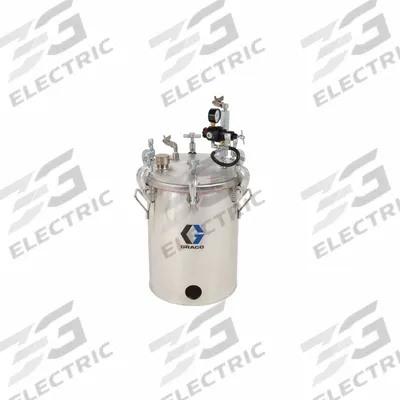 GRACO HVLP PRESSURE POT: 5 gal Capacity, 15 psi Op Pressure - Max - Paint Pressure Tanks