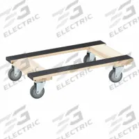 APPROVED VENDOR General Purpose Dolly: 1,000 lb, Brown, 30 in L x 18 in W x 7 in H Deck, (4) Swivel (MPN 48J072). Key specifications — Brand: APPROVED VENDOR; Color: Brown; Caster/Wheel Configuration: (4) Swivel; Lip Type: Flush; With Tow Eye: No.