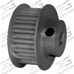 DAYTON Timing Pulley: Modified Curvilinear, Fixed, For GT Timing Belt Section, For 9 mm Belt Wd (MPN 18-5P09-6FA3). Key specifications — Brand: DAYTON; Finish: Clear Anodized; For Belt Series: Powerhouse®.