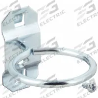 APPROVED VENDOR Single Ring Tool Holder: 2 1/2 in x 2 in, Hanging, Surface, Silver (MPN 6YE18). Key specifications — Mounting Type: Surface; Finish: Zinc-Plated; Color: Silver; Accessory Type: Single Ring Toolholder; Locking System: Hanging; Brand: APPROVED VENDOR.