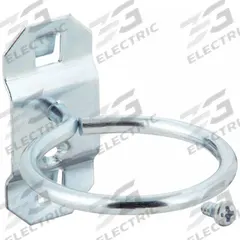 APPROVED VENDOR Single Ring Tool Holder: 2 1/2 in x 2 in, Hanging, Surface, Silver (MPN 6YE18). Key specifications — Mounting Type: Surface; Finish: Zinc-Plated; Color: Silver; Accessory Type: Single Ring Toolholder; Locking System: Hanging; Brand: APPROVED VENDOR.