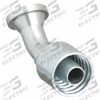 PARKER Hydraulic Flange Fitting: 3/4 in Hydraulic Hose I.D., 3/4 in Hydraulic Flange Size, Steel (MPN 11743-12-12). Key specifications — attr95970: 45° Elbow; attr95968: Steel; attr98911: PARKER.