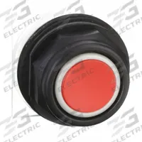 SCHNEIDER Flush Push Button: Black/Blue/Green/Red, 30 mm Mounting Size, Non-Metallic, Momentary (MPN 9001SKR1U). Key specifications — Brand: SCHNEIDER; Action: Momentary; Series: 9001SK; Push Button Material Type: Non-Metallic.