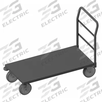 APPROVED VENDOR Platform Truck: 3,600 lb, 48 in L x 24 in W x 11 1/8 in H Deck, Solid - Platform Trucks with Corner Bumpers