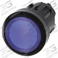 SIEMENS Flush Push Button: Blue, 22 mm Mounting Size, Non-Metallic, Maintained (MPN 3SU1001-0AA50-0AA0). Key specifications — Brand: SIEMENS; Action: Maintained; Series: 3SU; Push Button Material Type: Non-Metallic.