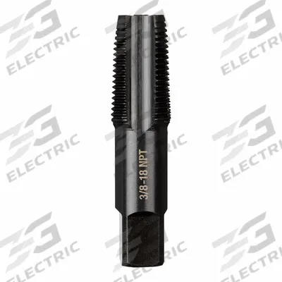 MILWAUKEE Straight Flute Taper Tap: 3/8"-18 NPT, 2B, 4 Flute, Taper Chamfer (MPN 49-57-5292) - General Purpose Pipe Taps