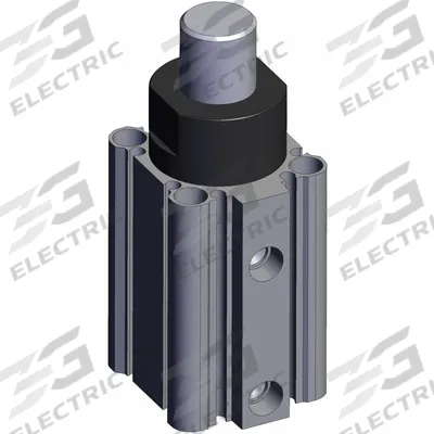 SMC Stopper Air Cylinder: 32 mm Bore Dia, 20 mm Stroke Lg, Through-hole Mounting - Pallet Stopping Extruded Cylinders