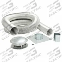 Chimney Liner Kit: 6 in Duct, LP Gas, 35 ft Lg, 470°F Max, 3003, Aluminum, 2 Ply (MPN 6ALK35). Key specifications — Number of Plys: 2; Includes: Flashing; Compatible with Fuel Type: LP Gas; Brand: AMERI-VENT; End Type: Plain.