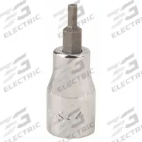 SK PROFESSIONAL TOOLS Socket Bit: 3/8 in Drive Size, Hex Tip, 1/8 in Tip Size, 3 in Overall Lg, SAE (MPN 41205). Key specifications — attr1204765: Replaceable Insert; attr1204767: SK PROFESSIONAL TOOLS.