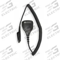 MOTOROLA Speaker Microphone: Fits Motorola, For GP/MTX/PTX Series, 3.5 mm Jack, Push To Talk, IP54 (MPN PMMN4021A). Key specifications — Compatible Radio Series: GP; Color: Black; Radio Connector Type: M4; Brand: MOTOROLA; Manufacturer Part Number: PMMN4021A; Push To Talk: Yes.