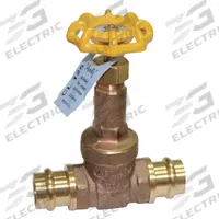 APOLLO Gate Valve: 2 in, Bronze, Rising, Press x Press, 200 psi CWP, Wheel, Solid Wedge (MPN 30LF00801PR). Key specifications — Wedge Material: Bronze; Brand: APOLLO; Bonnet Material: Bronze.